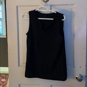 Black tank top with lace